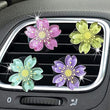 Load image into Gallery viewer, 4pcs Crystal Daisy Vent Clips