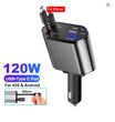 Load image into Gallery viewer, 4 IN 1 Retractable Car Phone 120W Fast Charger
