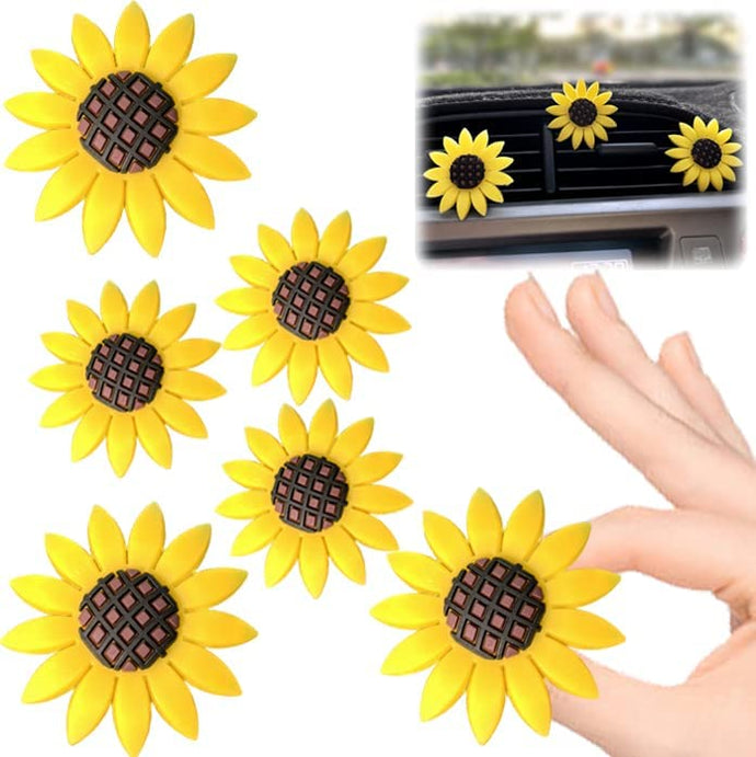 6pcs Sunflower Vent Clips
